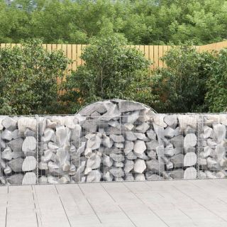 kaarekujulised gabioonkorvid 6, 200x50x80/100 cm tsingitud raud
