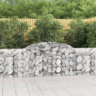 kaarekujulised gabioonkorvid 4 tk, 300x30x80/100 cm, raud