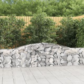 kaarekujulised gabioonkorvid 3 tk, 400x30x60/80 cm, raud