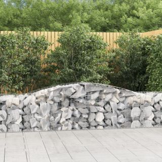 kaarekujulised gabioonkorvid 3 tk, 400x50x60/80 cm, raud