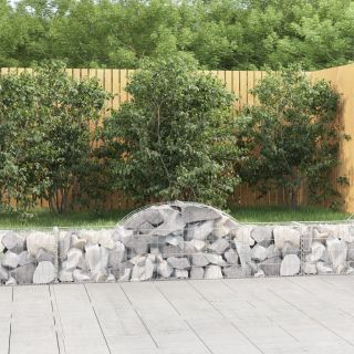 kaarekujulised gabioonkorvid 6 tk, 200x30x40/60 cm, raud