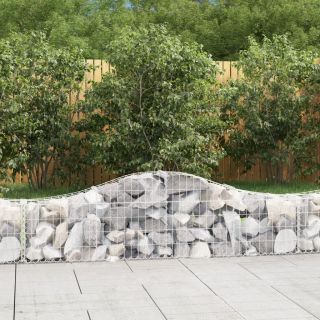 kaarekujulised gabioonkorvid 6 tk, 200x30x40/60 cm, raud