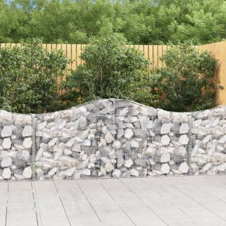 kaarekujulised gabioonkorvid 6 tk, 200x30x80/100 cm, raud