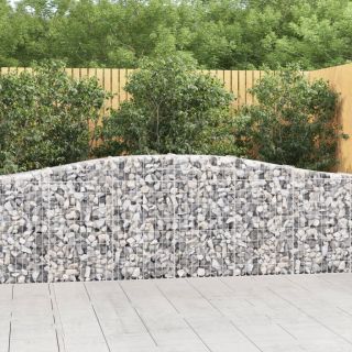 kaarekujulised gabioonkorvid 3 tk, 400x30x80/100 cm, raud