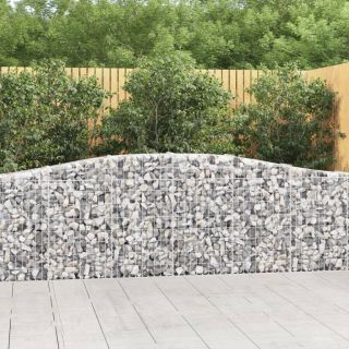 kaarekujulised gabioonkorvid 7 tk, 400x30x80/100 cm, raud