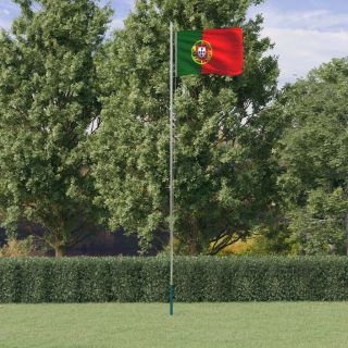 Portugali lipp ja lipumast, 6,23 m, alumiinium