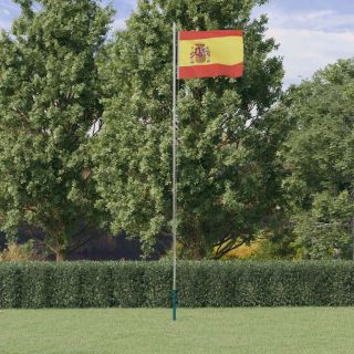 Hispaania lipp ja lipumast, 6,23 m, alumiinium