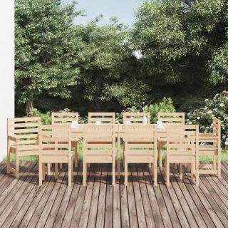 11-osaline aia söögimööbli komplekt, männipuit