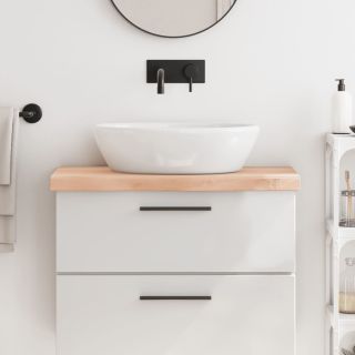 vannitoa töötasapind, 80 x 30 x (2-6) cm, töötlemata täispuit
