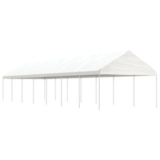 katusega varjualune, valge, 15,61 x 4,08 x 3,22 m, polüetüleen
