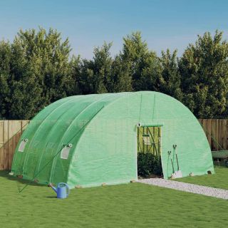 kasvuhoone terasraamiga, roheline, 24 m², 6x4x2,85 m