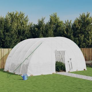 kasvuhoone terasraamiga, valge, 24 m², 6x4x2,85 m