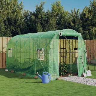 kasvuhoone terasraamiga, roheline, 8 m², 4x2x2 m