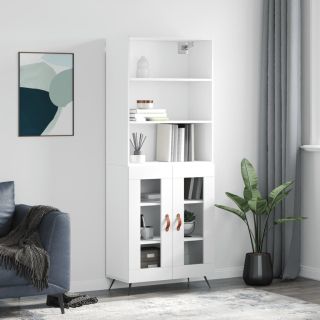 kõrge kapp, valge, 69,5 x 34 x 180 cm, tehispuit