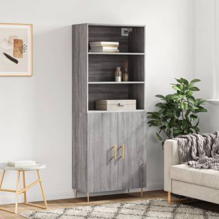 kõrge kapp, hall Sonoma tamm, 69,5 x 34 x 180 cm, tehispuit