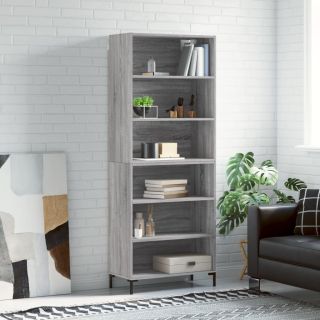 kõrge kapp, hall Sonoma tamm, 69,5 x 32,5 x 180 cm, tehispuit