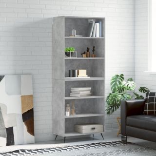 kõrge kapp, betoonhall, 69,5 x 32,5 x 180 cm, tehispuit