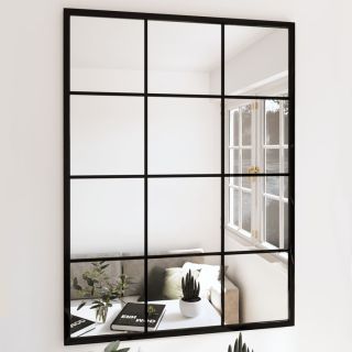 seinapeeglid 3 tk, must, 80 x 60 cm, metall