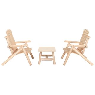 3-osaline aiamööbli komplekt, kuusepuit