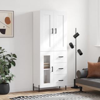 kõrge kapp, valge, 69,5 x 34 x 180 cm, tehispuit