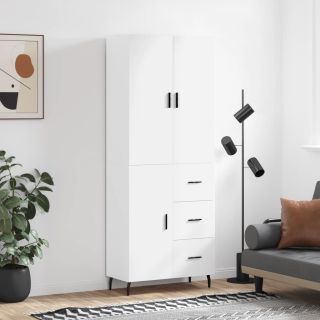 kõrge kapp, valge, 69,5 x 34 x 180 cm, tehispuit