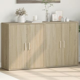 puhvetkapid 2 tk, Sonoma tamm, 60 x 31 x 70 cm, tehispuit