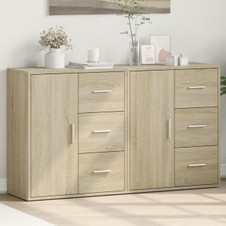 puhvetkapid 2 tk, Sonoma tamm, 60 x 31 x 70 cm, tehispuit