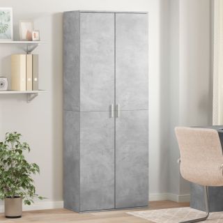 kõrge kapp, betoonhall, 70 x 35 x 180 cm, tehispuit