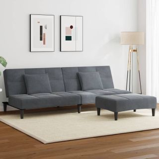 2-kohaline diivanvoodi jalapingiga, tumehall, samet
