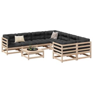9-osaline aiadiivani komplekt, männipuit