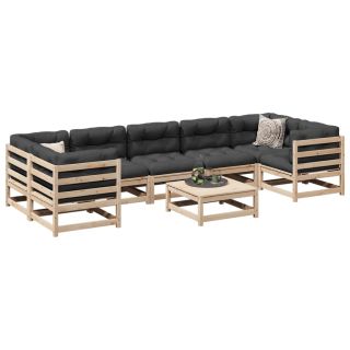 8-osaline aiadiivani komplekt, männipuit