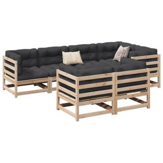 7-osaline aiadiivani komplekt, männipuit