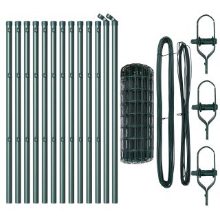 Euro Aed koos 13 posti 0.4x25 m Galvaniseeritud terasest roheline