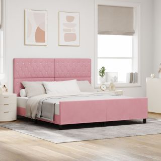 Voodi Roosa 180x200 cm Samet