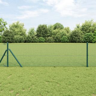 keedetud traadi aed 13 postiga roheline 0.5x25 m terasest