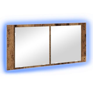 LED Peegli Kapp Vana Puit 100x12x45 cm