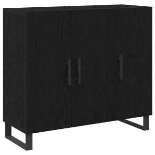 3 uksega külmkapp Must Tamme 90x34x80 cm Tehispuit