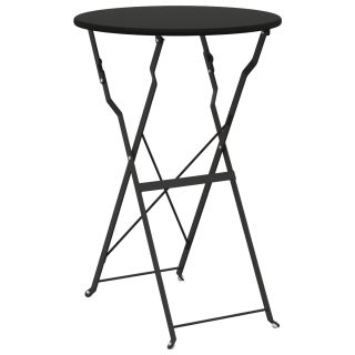 Klapitav Bistroolaud Antratsiit Ø50x71 cm Pulberkattega Teras