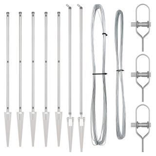 Aedikupostid spike'ga 7 tk Ø32 mm 180 cm Galvaniseeritud teras