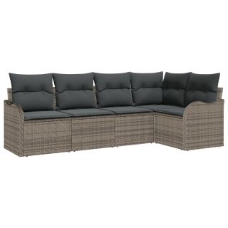 5-osaline aia diivanite komplekt koos padjadega hall polü rattan,2-kohaline aia diivan koos hoiustamisruumi ja padjatega hall polü rattan