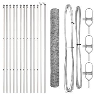 Heksagonaalne aed 13 postiga Hõbedane 1x25 m Galvaniseeritud teras
