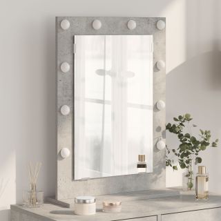 LED Valgustusega Peegel Betoonhall Betoon 70 x 50 x 18 cm Peegel