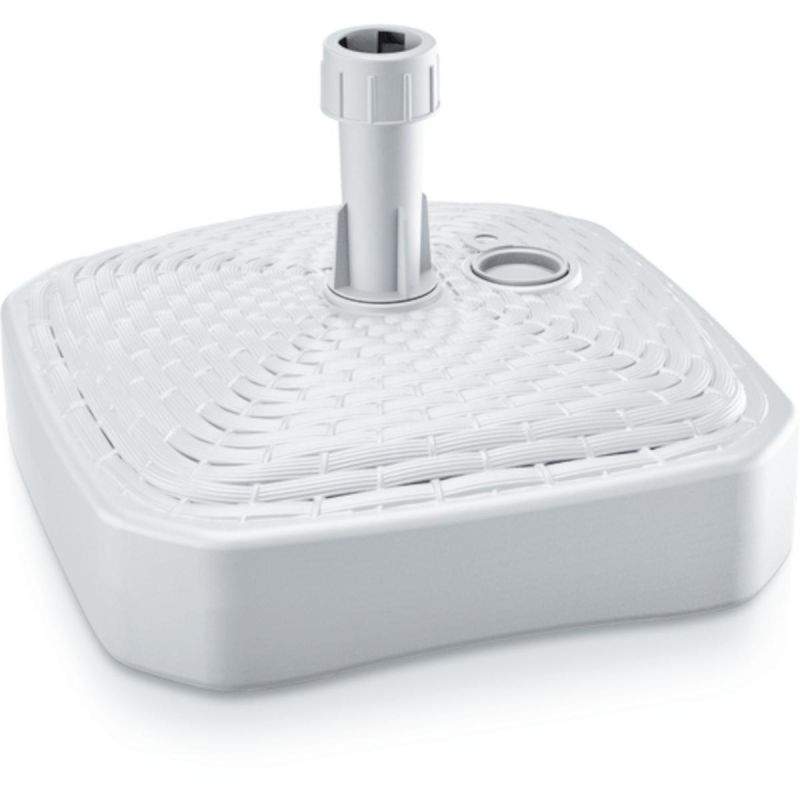 SQUARE UMBRELLA BASE RATTAN WHITE