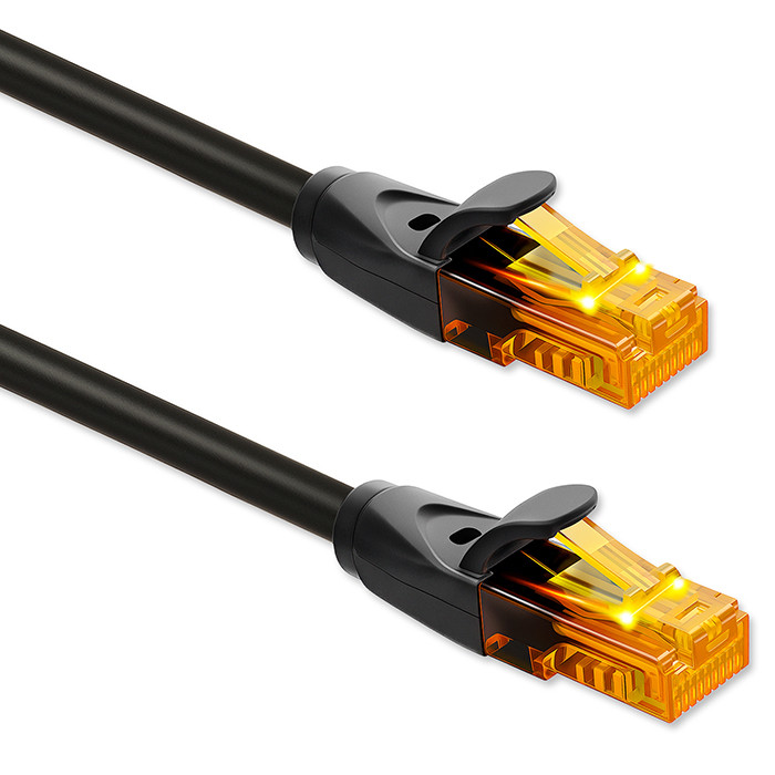Qoltec Cable Patchcord UTP | CAT6 | 2 x RJ-45 | High speed 1Gb/s | Gold - plated contacts | 20m | Black
