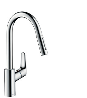 Hansgrohe Focus M41 Single lever kitchen mixer 240, pull-out spray, 2jet 31815000