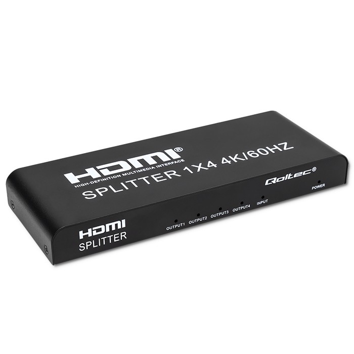 Qoltec Active HDMI Splitter 4 x HDMI 4K x 2K | 6Gb/s | 60Hz | High stability