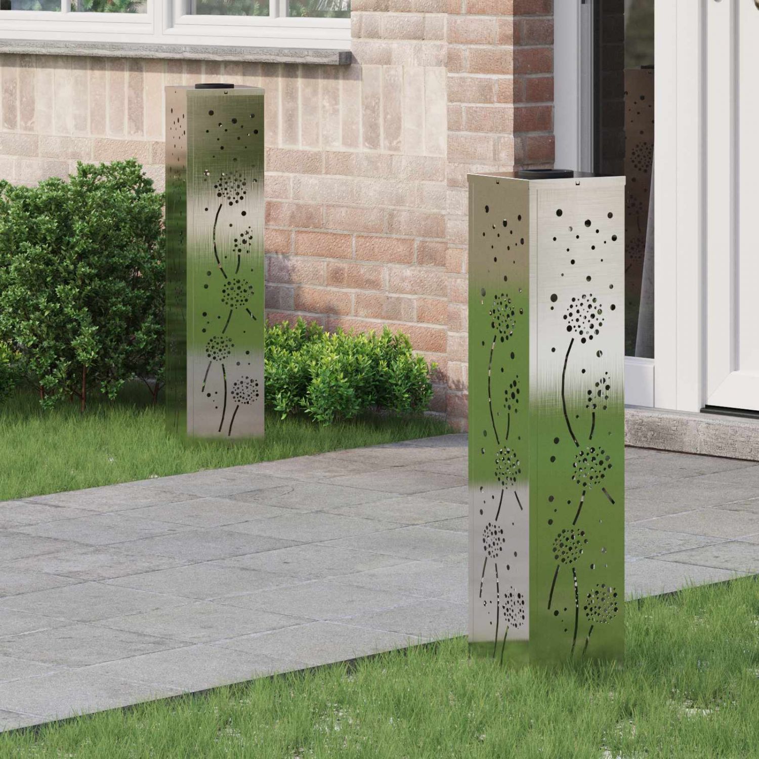 Päikese LED käigutee tuli 2 pcs Roostevaba teras