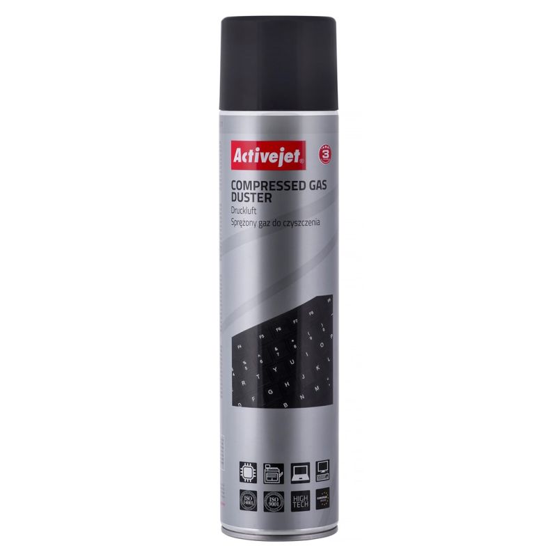 Activejet AOC-201 Compressed Air (600 ml) Air cleaning spray, easily cleans hard-to-reach places.
