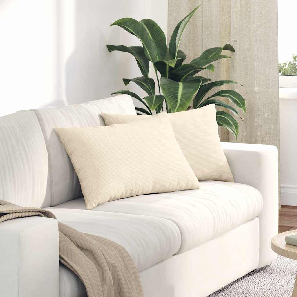 Diivanipadjad 2 pcs cream 60 x 40 cm Korter kangas