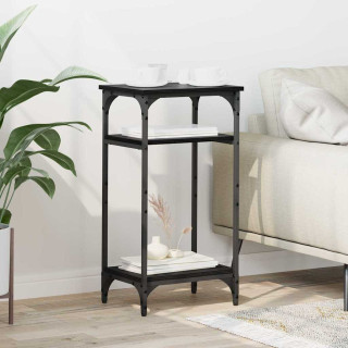 Külglaud riiuliga Must tamm 40 x 30 x 75 cm Tehispuit